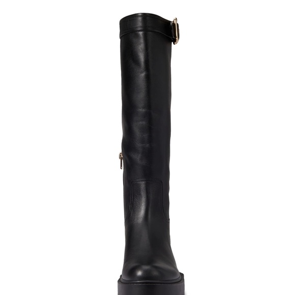 NIB COACH WOMEN'S LILLI TALL  LEATHER BLACK BOOTS SZ 7B/37.5 - Picture 3 of 13